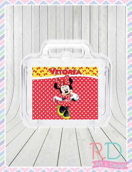 Maletinha Acrílica Minnie Vermelha