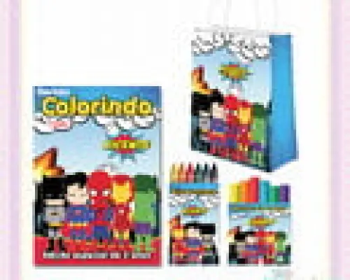 Kit Colorir com Massinha e Sacolinha Super Herói Cute