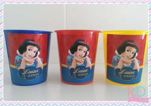 Baldinho de Pipoca Branca de Neve