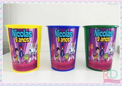 Baldinho de Pipoca Jovens Titans