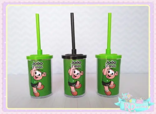 Copo Short Drink com Tampa Cebolinha
