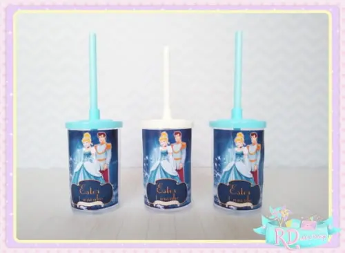 Copo Short Drink com Tampa Cinderela