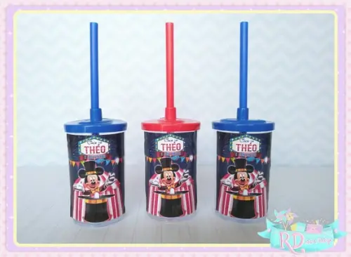 Copo Short Drink com Tampa Circo do Mickey