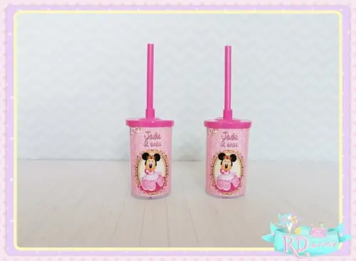 Copo Short Drink Com Tampa Minnie Realeza
