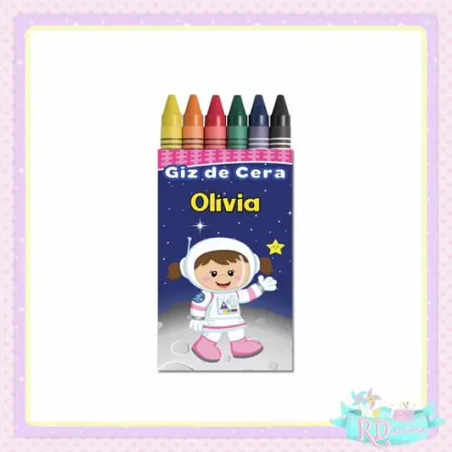 Giz de Cera Astronauta Rosa