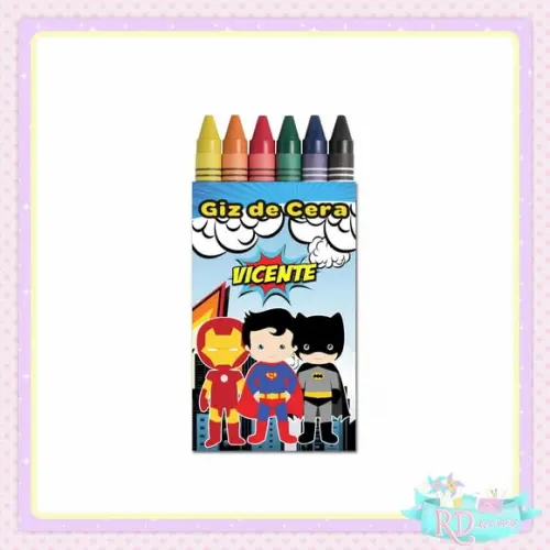 Giz de Cera Super Herói Cute