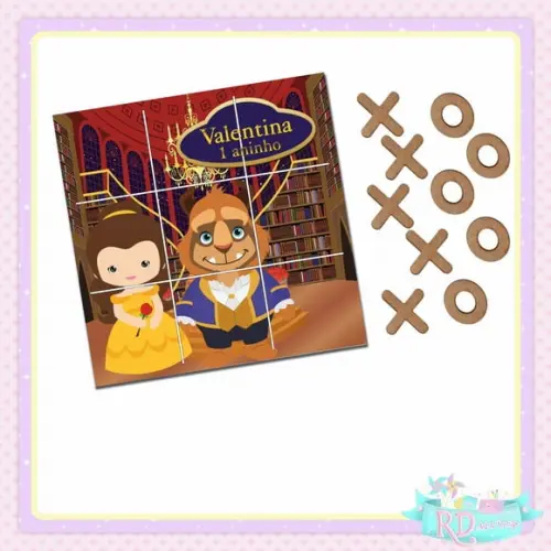 Jogo da Velha a Bela e a Fera Cute