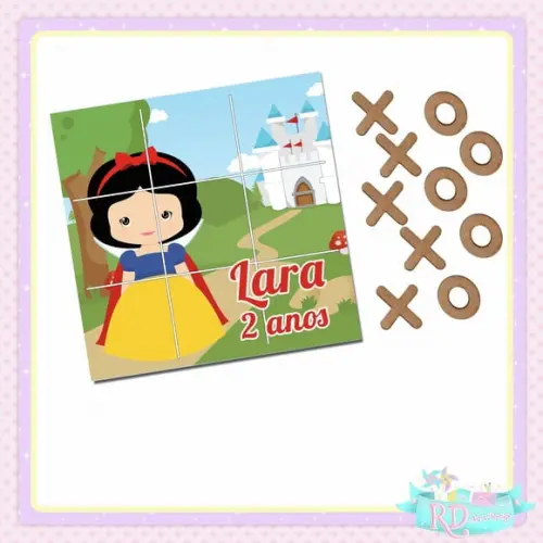 Jogo da Velha Branca de Neve Cute