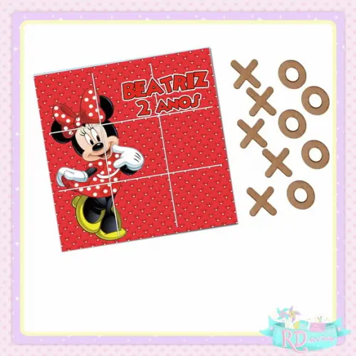 Jogo da Velha Minnie Vermelha
