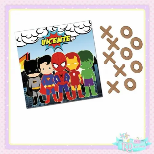 Jogo da Velha Super Herois Cute