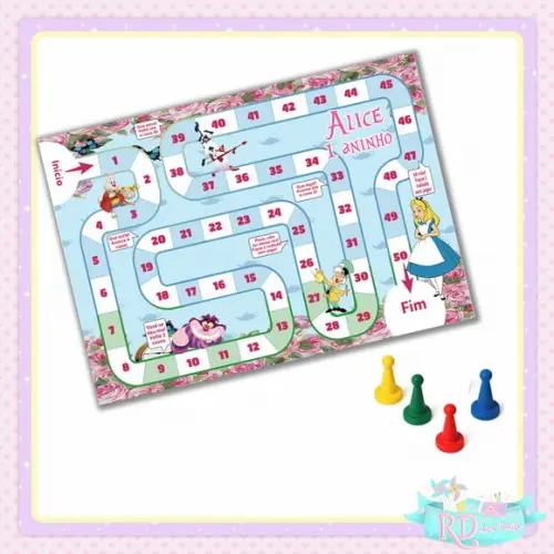 Jogo de Tabuleiro Alice no País das Maravilhas