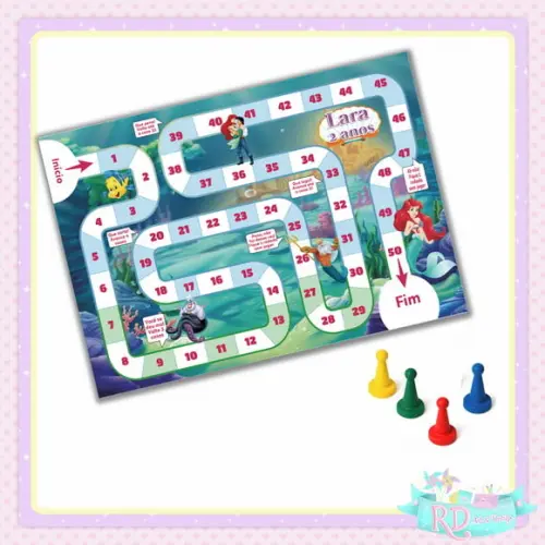 Jogo de Tabuleiro a Pequena Sereia