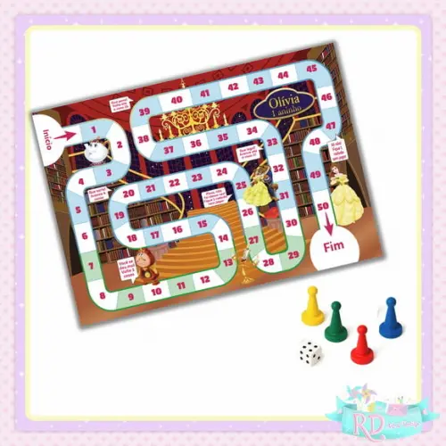 Jogo de Tabuleiro a Bela e a Fera