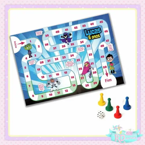 Jogo de Tabuleiro Jovens Titans