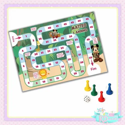 Jogo de Tabuleiro Mickey Safari