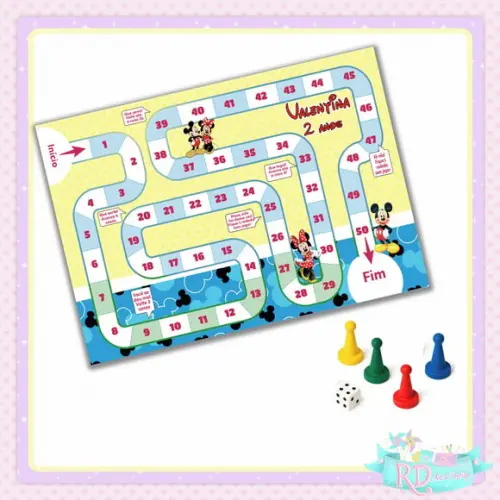 Jogo de Tabuleiro Mickey e Minnie