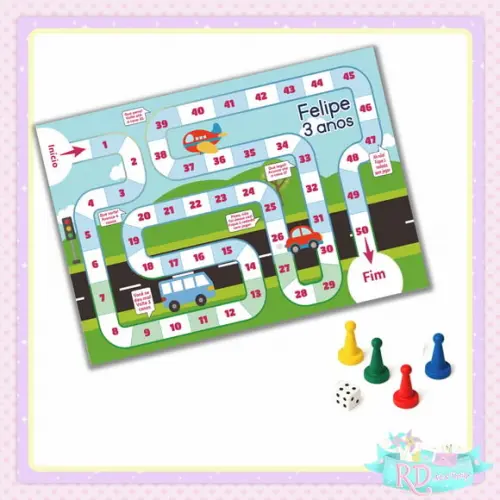 Jogo de Tabuleiro Meio de Transporte