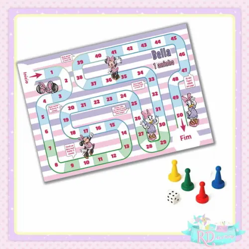 Jogo de Tabuleiro Minnie e Margarida