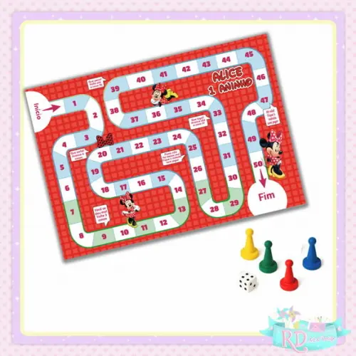 Jogo de Tabuleiro Minnie Vermelha