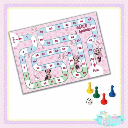 Jogo de Tabuleiro Minnie Rosa
