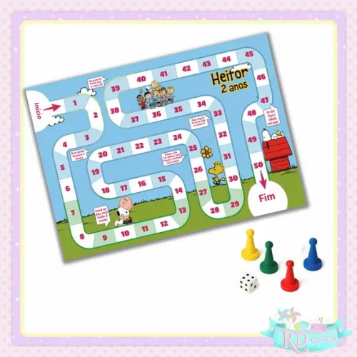 Jogo de Tabuleiro Snoopy