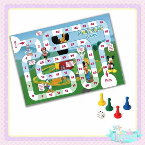 Jogo de Tabuleiro Turma do Mickey