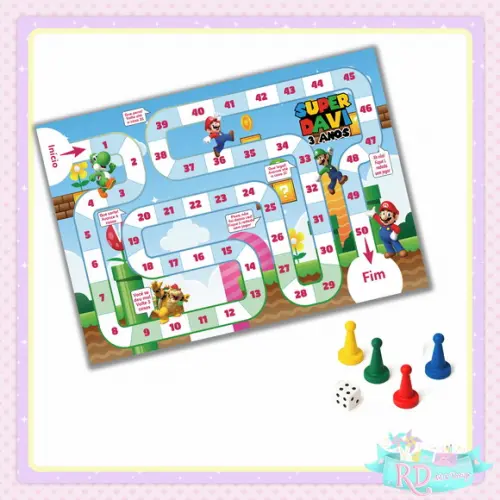 Jogo de Tabuleiro Super Mario