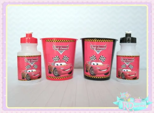 Kit Baldinho e Squeeze Carros