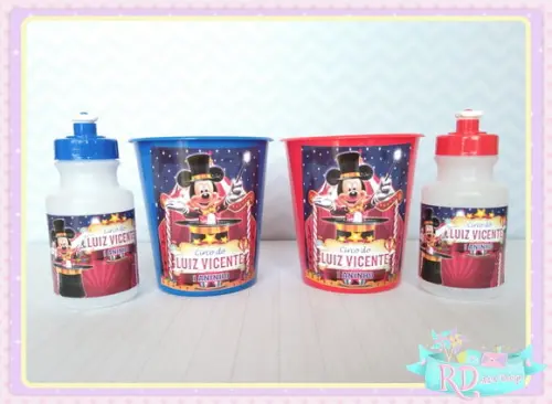 Kit Baldinho e Squeeze Circo do Mickey