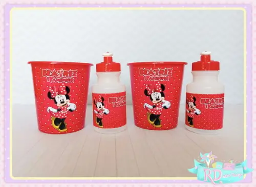 Kit Baldinho E Squeeze Minnie Vermelha