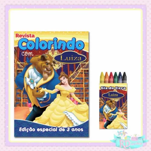 Kit Colorir A Bela e a Fera