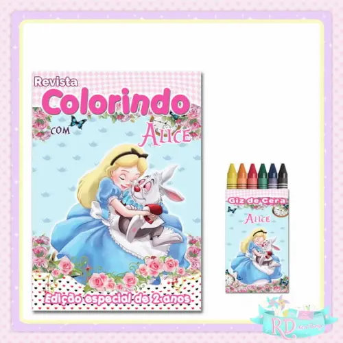 Kit Colorir Alice no País das Maravilhas