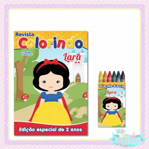 Kit Colorir Branca de Neve Cute