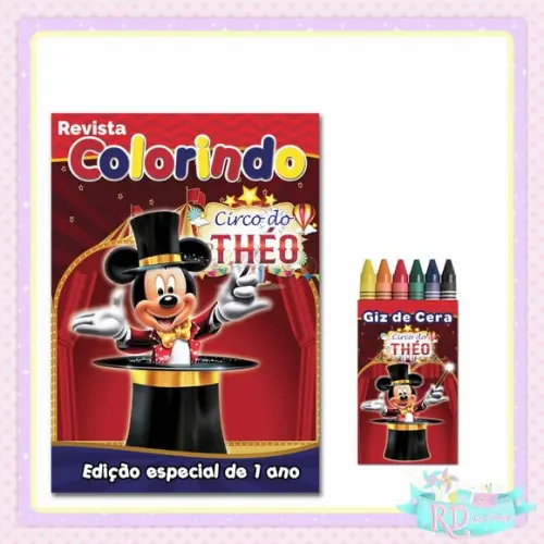 Kit Colorir Circo do Mickey