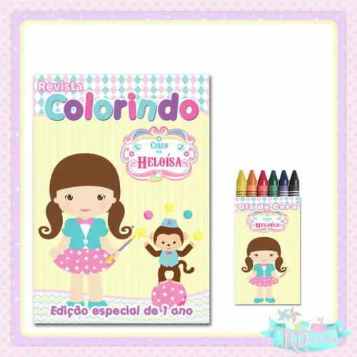 Kit Colorir Circo Rosa