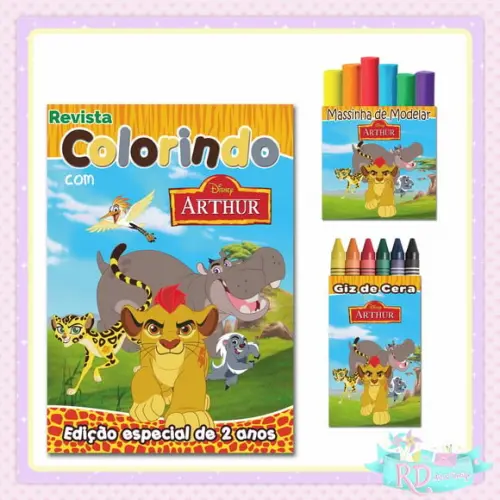 Kit Colorir com Massinha a Guarda do Leão