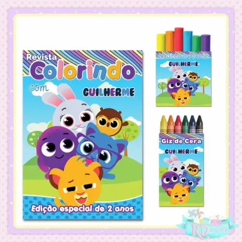 Kit Colorir com Massinha Bolofofos