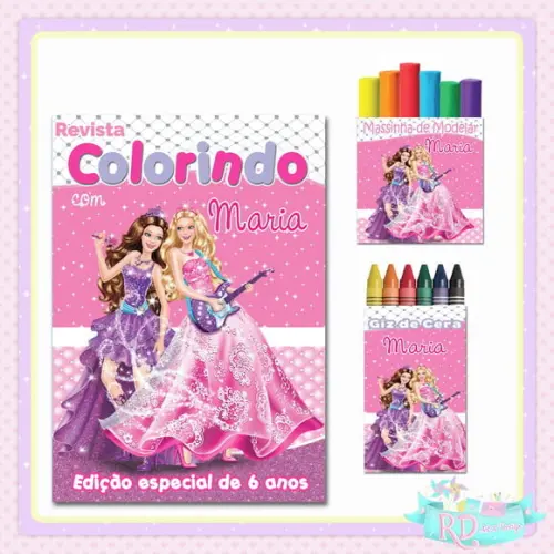 Kit Colorir com Massinha Barbie