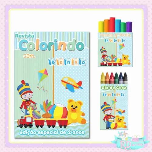 Kit Colorir com Massinha Brinquedos