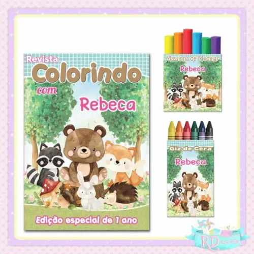 Kit Colorir com Massinha Bosque Encantado