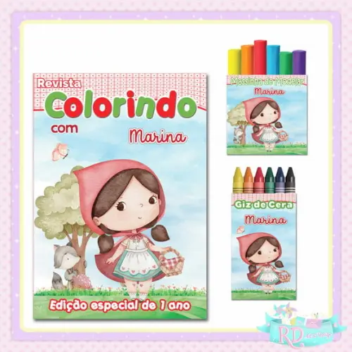Kit Colorir com Massinha Chapeuzinho Vermelho