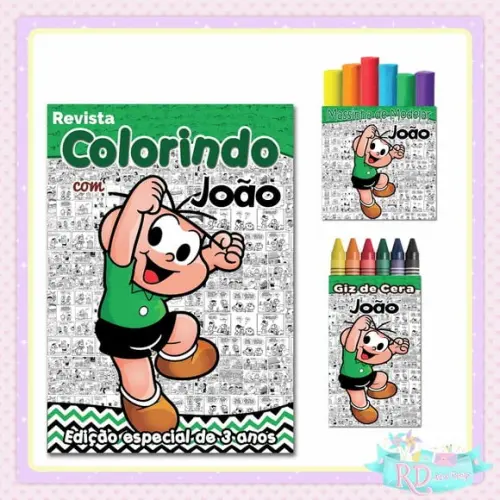 Kit Colorir com Massinha Cebolinha