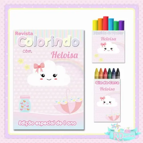 Kit Colorir com Massinha Chuva de Benção
