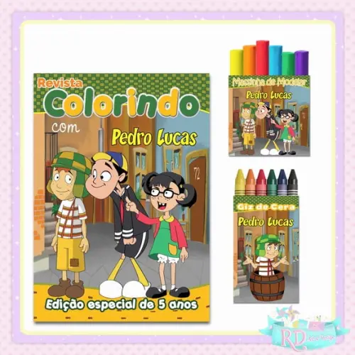 Kit Colorir com Massinha Chaves