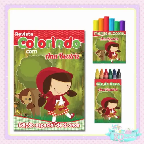 Kit Colorir com Massinha Chapeuzinho Vermelho