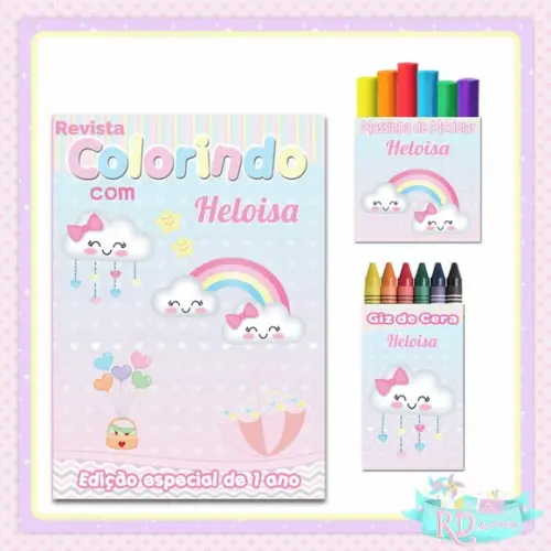Kit Colorir com massinha Chuva de Bençãos