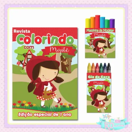 Kit Colorir com Massinha Chapeuzinho Vermelho