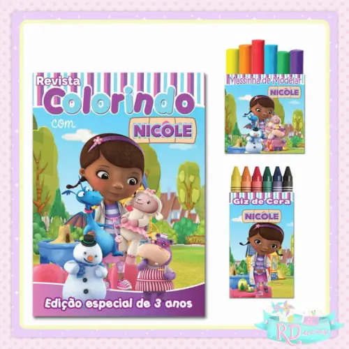 Kit Colorir com Massinha Doutora Brinquedos