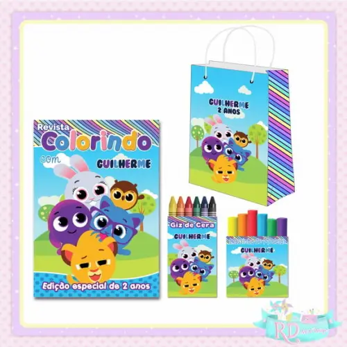 Kit Colorir com Massinha e Sacolinha Bolofofos