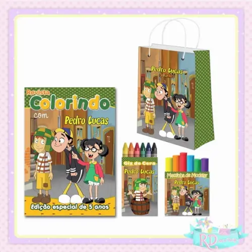 Kit Colorir com Massinha e Sacolinha Chaves